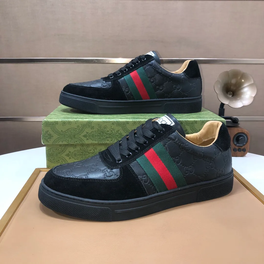 Men's shoes💰440💰[GUCCI] Official website 1:1 men's sports shoes are now on the market. They are made of original fabric + water-dyed sheepskin lining, plus the official website original 1:1 comfortable outsole. Fashionable and versatile, super comfortable and breathable. Standard shoe size 38/45 (custom-made size 45 is non-refundable)